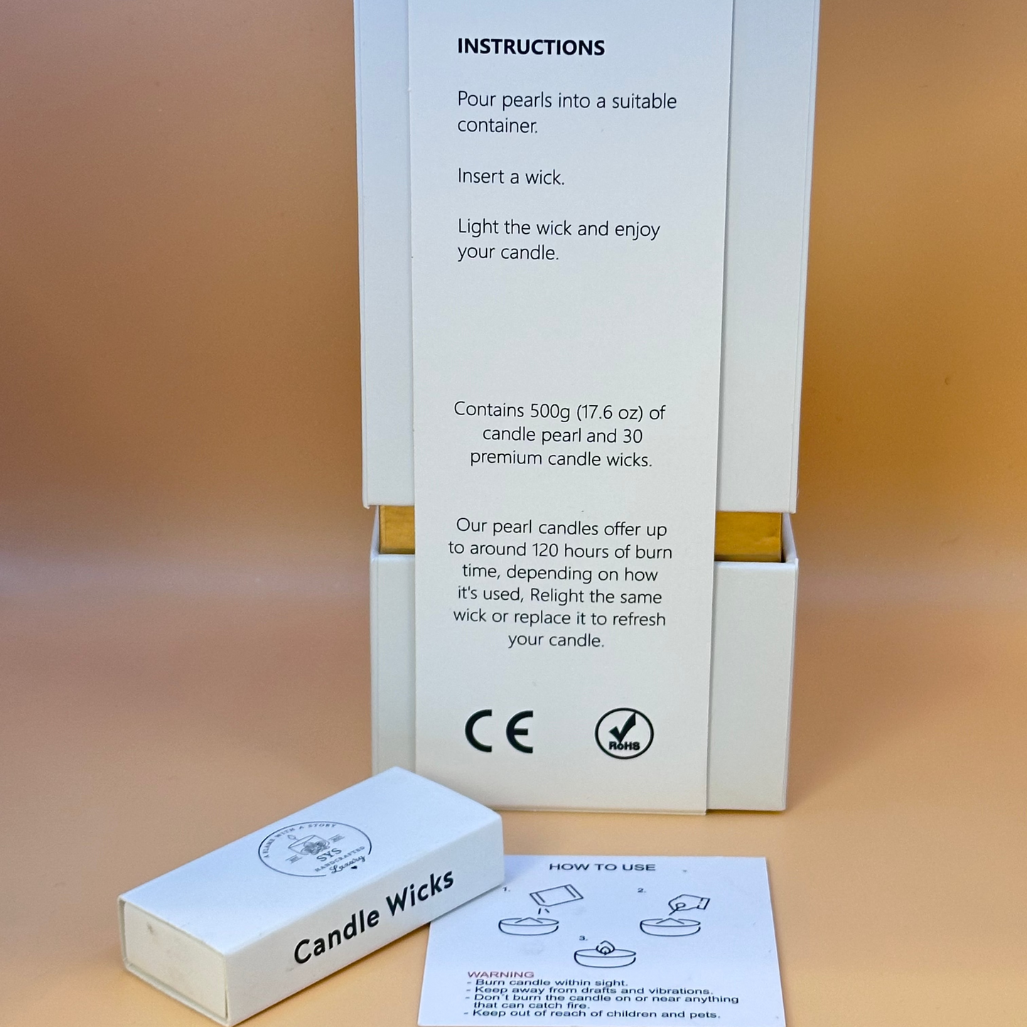 Pearl Candle White/Jasmine