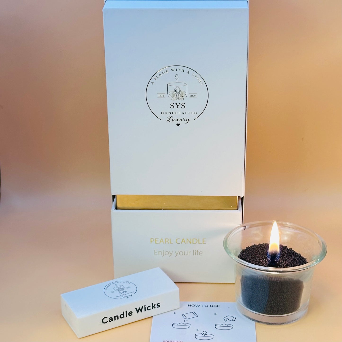 Pearl Candle Black/Fig